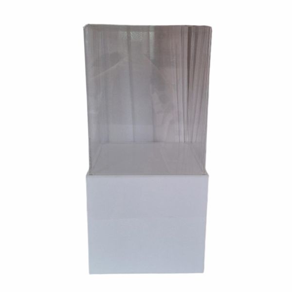 Cubo Acrílico Com Base Branca G 